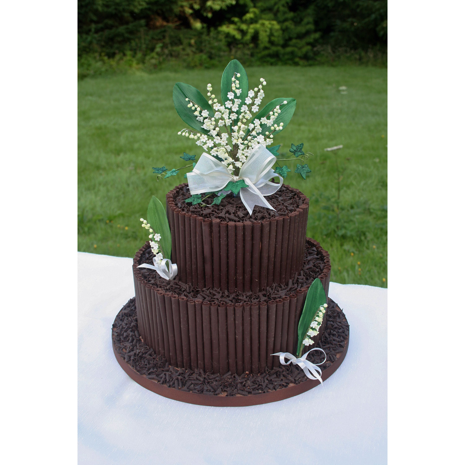 Chocolate Cigarillo Wedding Cake