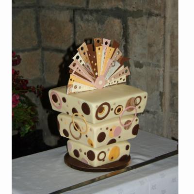 Chocolate Abstract Wedding Cake