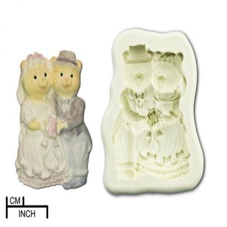 Teddy Bride and Groom Cake Topper