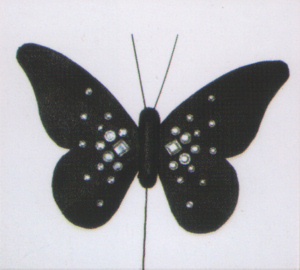 Black Diamante Butterfly