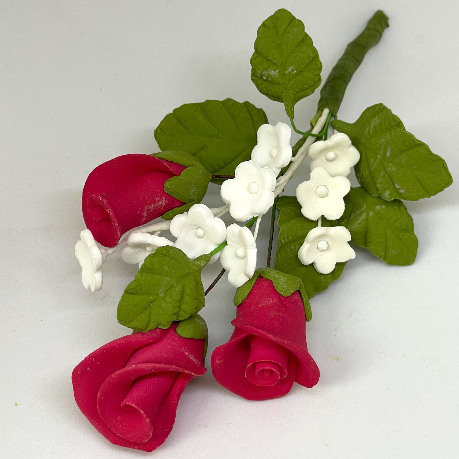 Red Rose and Forget-Me-Not Spray