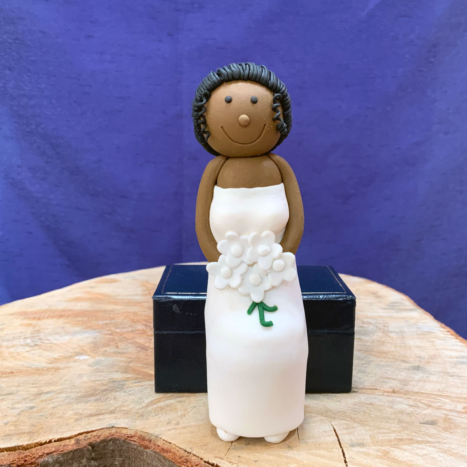 Sitting Bride Wedding Cake Topper