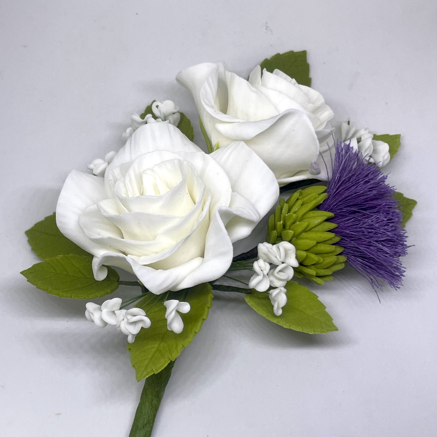 Thistle and Rose Spray