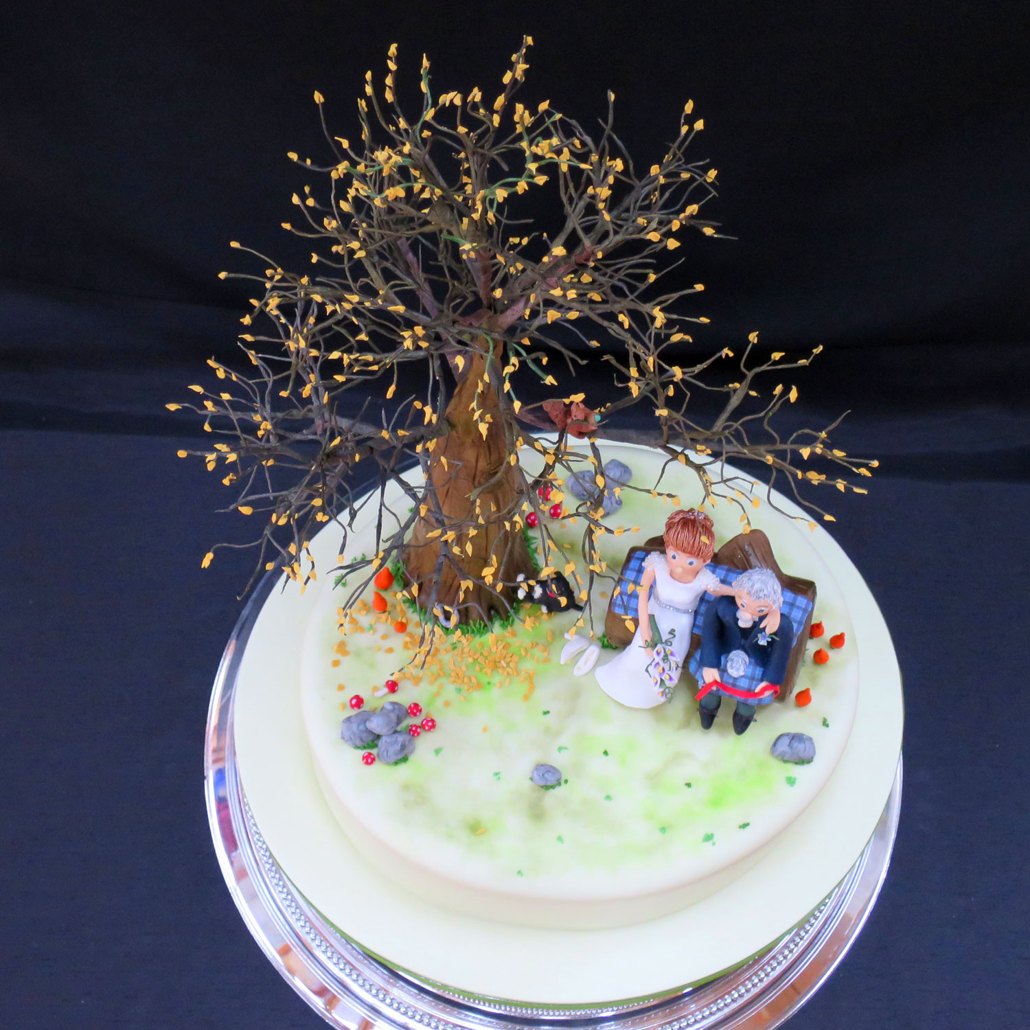 Autumn Themed Novelty Wedding Cake