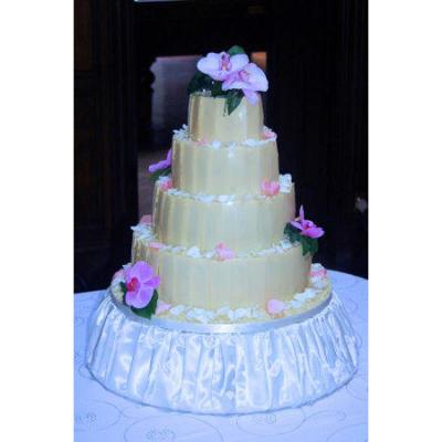 Chocolate Panel Wedding Cake