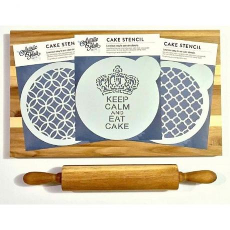 Keep Calm and Eat Cake Stencil
