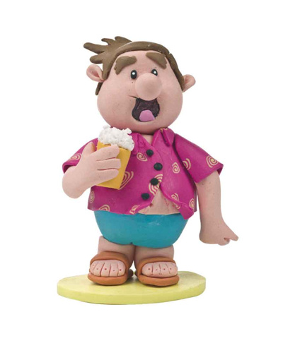 Man on Holiday Cake Topper