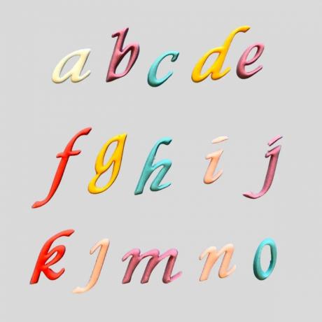 Alphabet Lower Case Script Letters