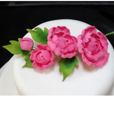 Hot Pink Peony Rose Spray