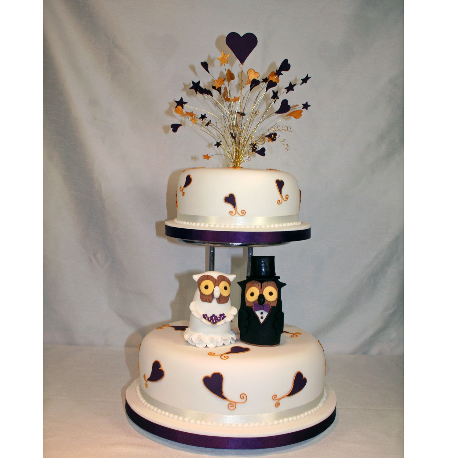 Owl themed Wedding Cake
