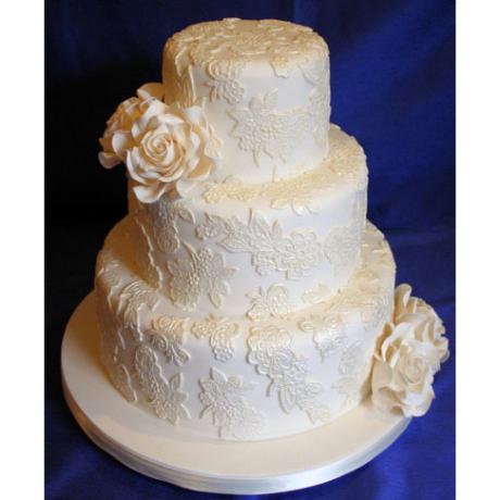 Vintage Lace Wedding Cake