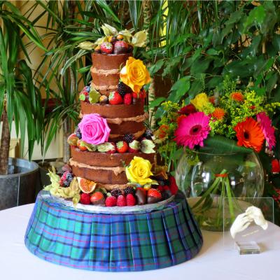 Naked Baileys Chocolate Wedding Cake