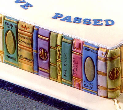 Cake Sides Decorated with a Book End Embosser