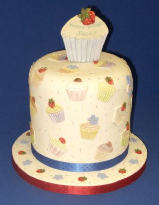 Cupcake Celebration Cake designed with Patchwork Cutters
