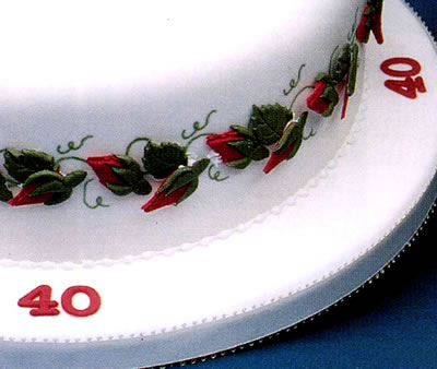 Small Numerals on an Anniversary Cake