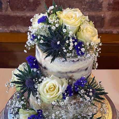 Semi Naked Gretna Wedding Cake